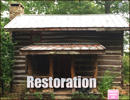 Historic Log Cabin Restoration  Zirconia, North Carolina
